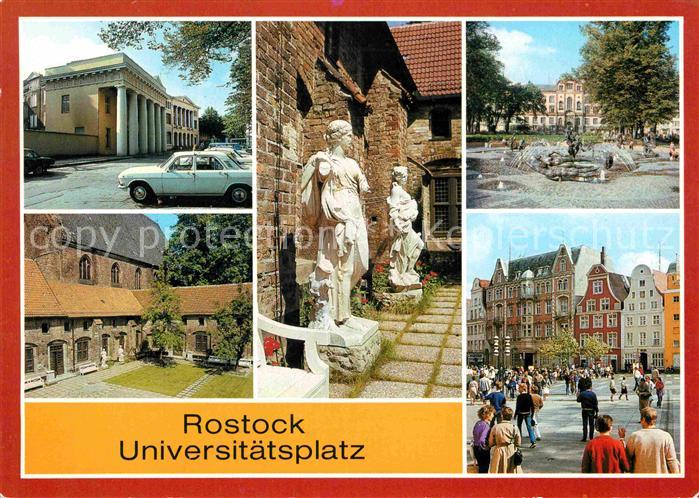 ROSTOCK CITY Neue Wache Torsi Klosterinnenhof Brunnen Universitaetsplatz