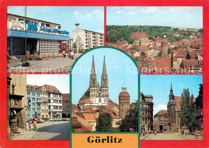 Goerlitz Sachsen HO Kaufhalle Altstadt Kirche Nikolaiturm Untermarkt Centrum War