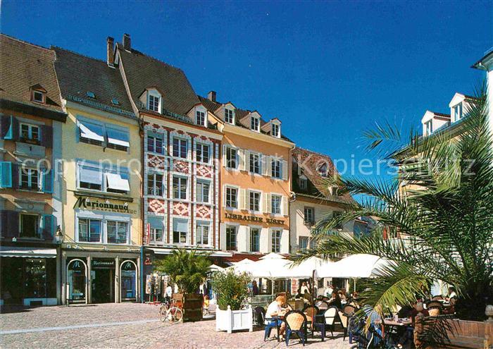 Mulhouse Muehlhausen Place de la Reunion Strassencafe