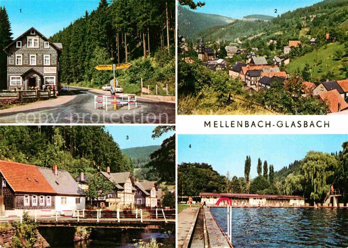 Glasbach Mellenbach OT Zirkel uebersicht Ernst Thaelmann Strasse Freibad