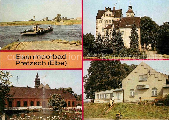 Pretzsch Elbe Elbfaehre Kinderheim Schloss Kulturhaus Faehrhaus mit Gaststaette