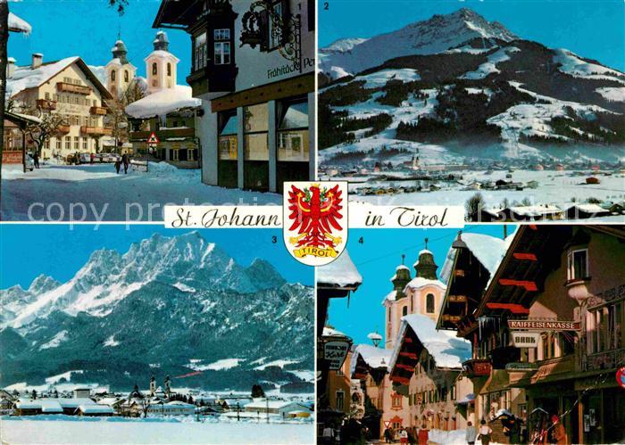 St Johann Tirol Hauptplatz St Johann Kitzbueheler Horn Wilder Kaiser Speckbacher