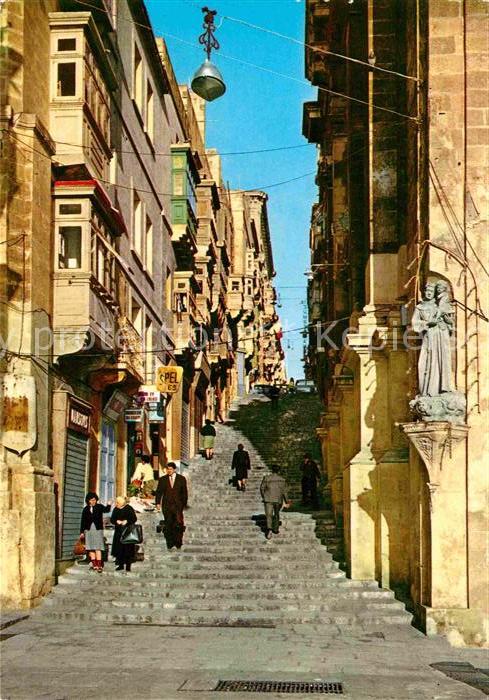 Malta Typical street in Valletta