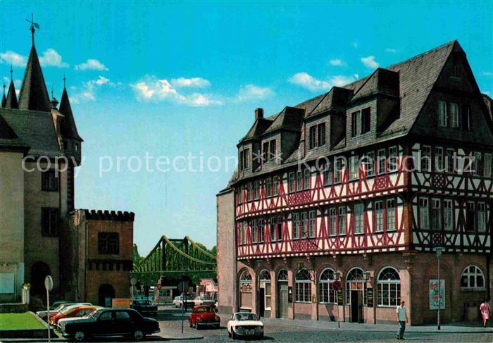 Frankfurt Main Blick zum Eisernen Steg