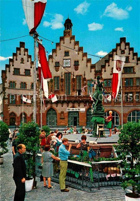 Frankfurt Main Historischer Weinausschank aus dem Gerechtigkeitsbrunnen vor dem