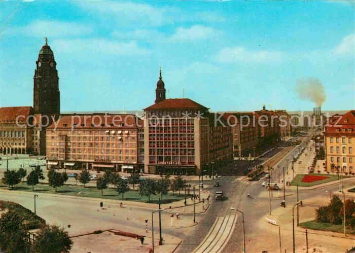 DRESDEN Elbe Pirnaischer Platz Ernst Thaelmann Strasse