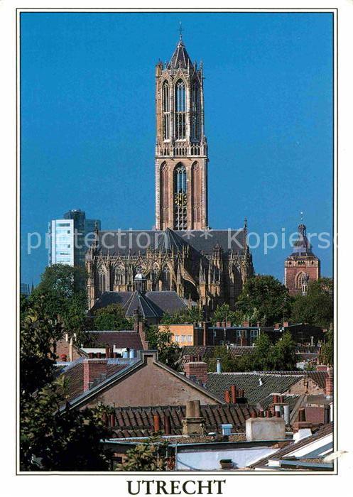 Utrecht Domkerk en toren vanaf het Malie Hotel
