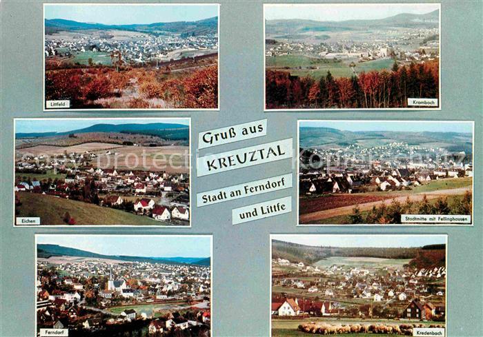 Kreuztal Westfalen Littfeld Kronbach Eichen Stadtmitte mit Fellinghausen Ferndor