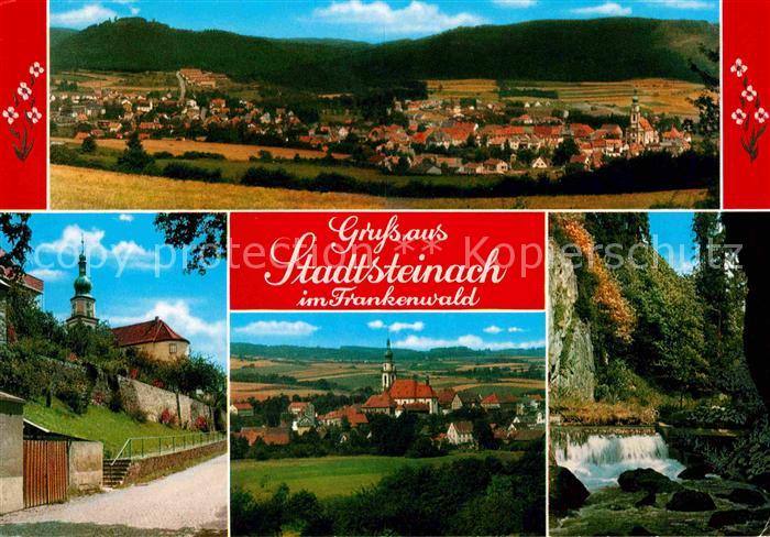 Stadtsteinach Panorama Kirche Wasserfall