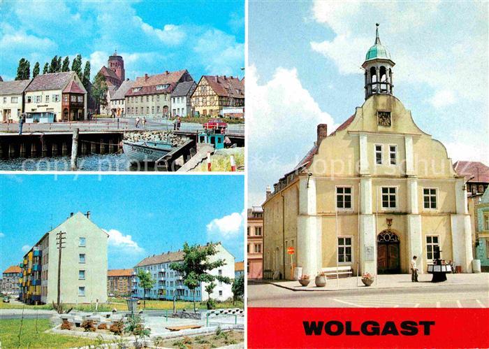 Wolgast Mecklenburg-Vorpommern Hafenpartie Strasse der Befreiung Rathaus