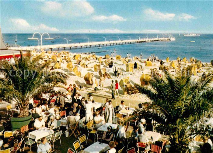 Groemitz Ostseebad Strandhallen Terrasse Strand Seebruecke