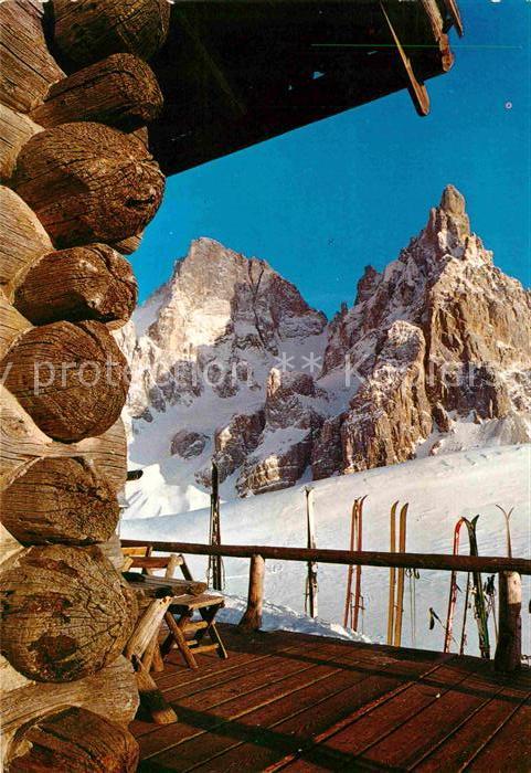 Passo Rolle Baita Seganini Motivo invernale cal Cimon della Pala