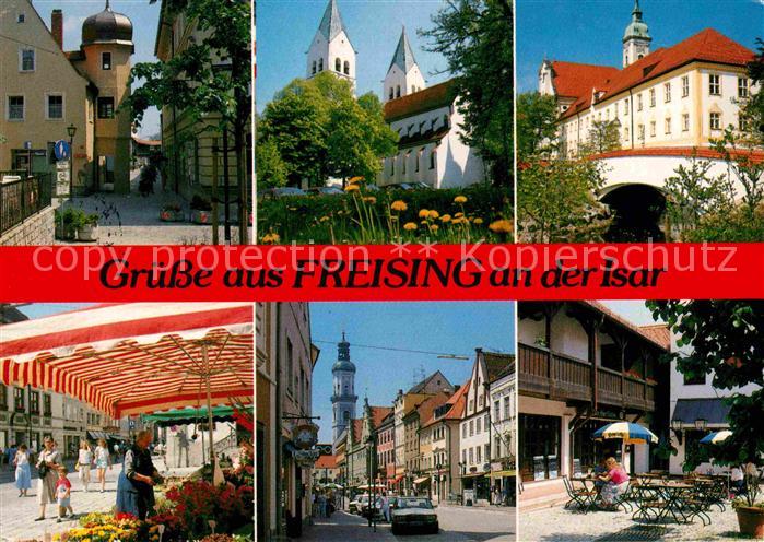 Freising Oberbayern Kirche Schloss Markt Ortsmotive
