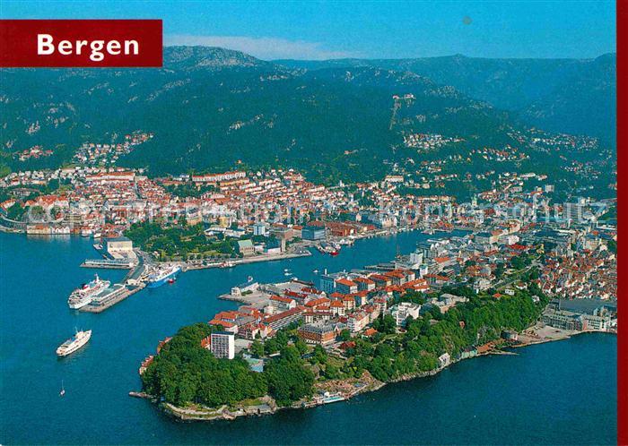 Bergen Norwegen Fliegeraufnahme