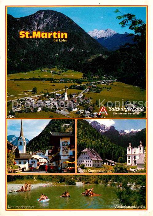 St Martin Lofer Panorama Kirche Maria Kirchental Naturbadegebiet Vorderkaserklam