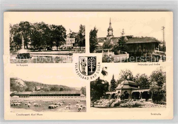 Bad Sulza Kurpark Fontaene Ilmbruecke Kirche Gradierwerk Karl Marx Trinkhalle