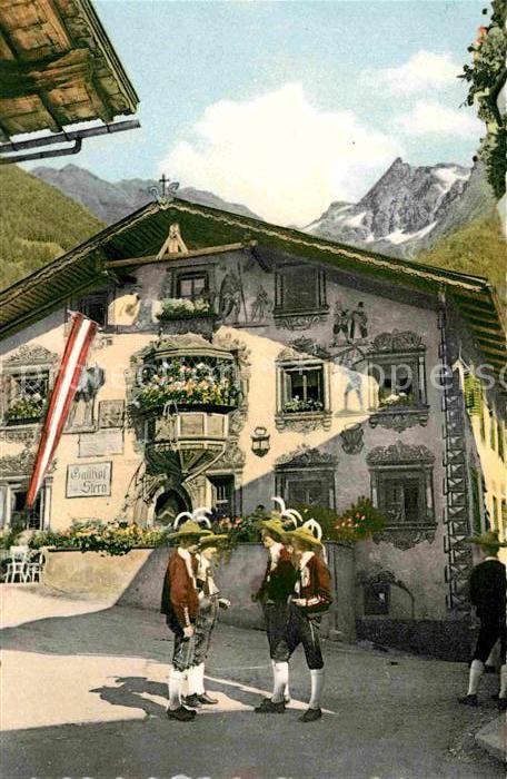 Oetz Trachten Fassadenmalerei Acherkogel Stubaier Alpen