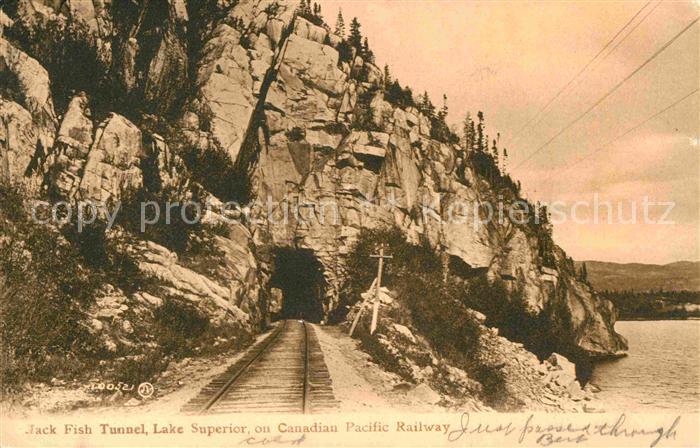 Ontario Canada Jack Fish Tunnel Lake Superior on Canadian Pacific Railway Provin
