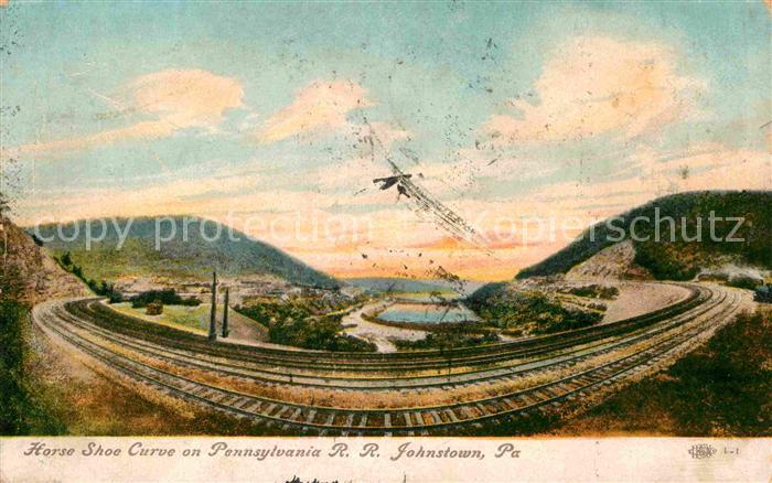 Johnstown Pennsylvania Horse Shoe Curve on Pennsylvania Railroad