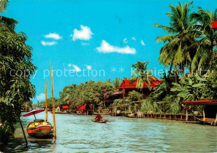 Bangkok Thai house on the river bank