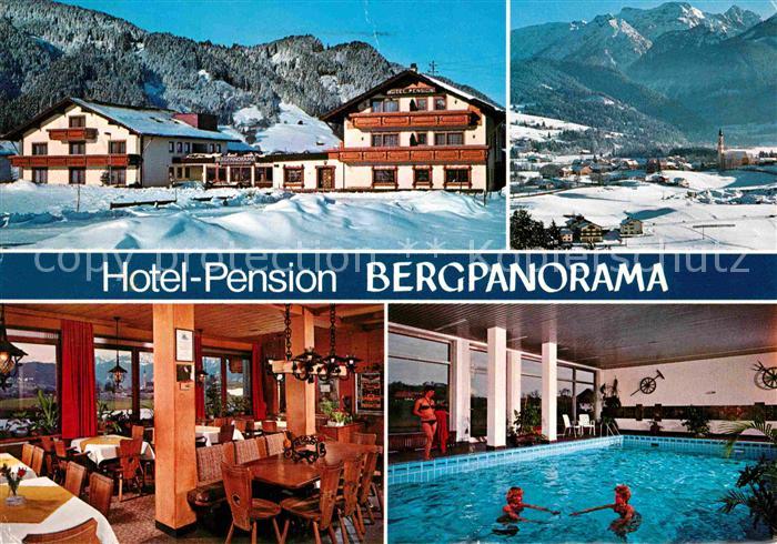 Weissbach Pfronten Hotel Pension Bergpanorama Gastraum Hallenbad