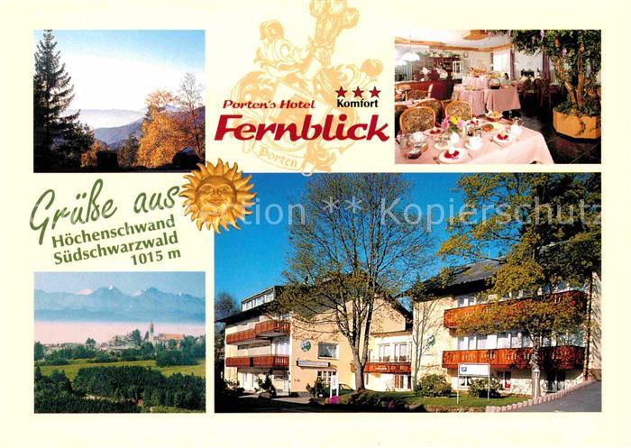 Hoechenschwand Schwarzwald BW Portens Hotel Fernblick Gastraum Panorama