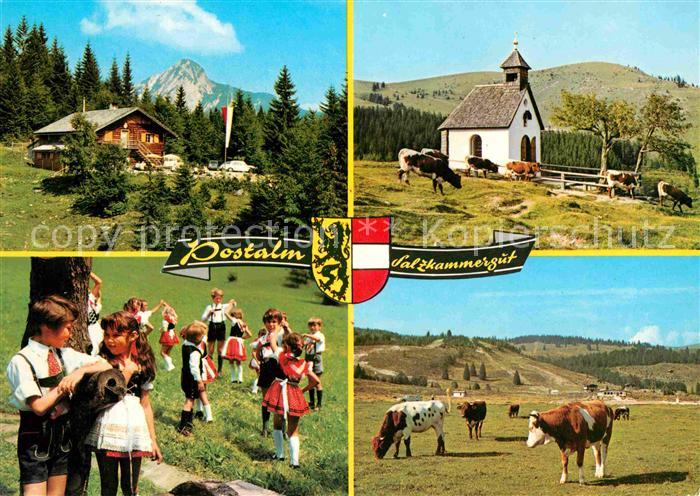 Strobl Postalm Kapelle Trachtenkinder Viehweide