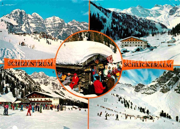 Schlickeralm Sennjoch Kalkkoegel Skiabfahrt Hoher Burgstall Heustadelbar