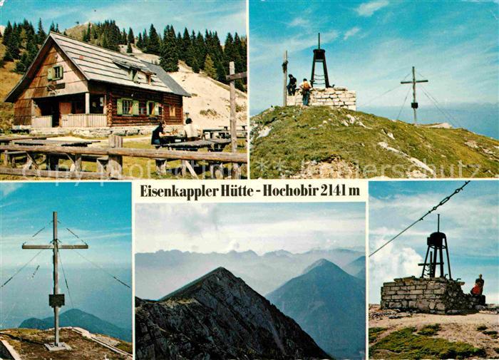 Eisenkappel-Vellach Eisenkappler Huette Hochobir Gipfelkreuz Panorama