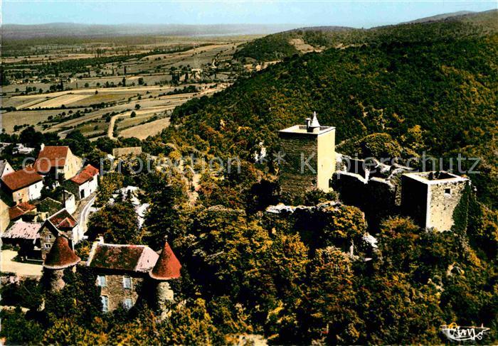Brancion Vue aerienne sur le Chateau