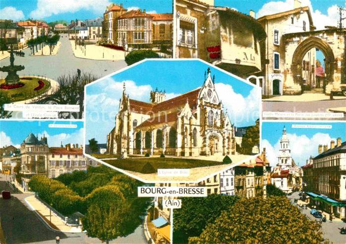 Bourg-en-Bresse Cours de Verdun Place Bernard Square Lalande Porte des Jacobins