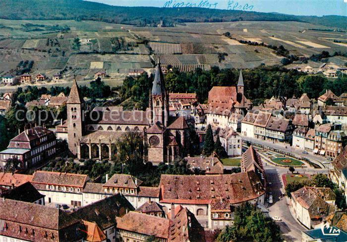 Wissembourg Vue aerienne Eglise Collegiate St Pierre et Paul