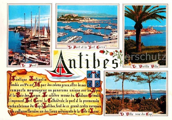 Antibes Alpes Maritimes Le Port Fort Carre La Vieille Ville Vue du Cap