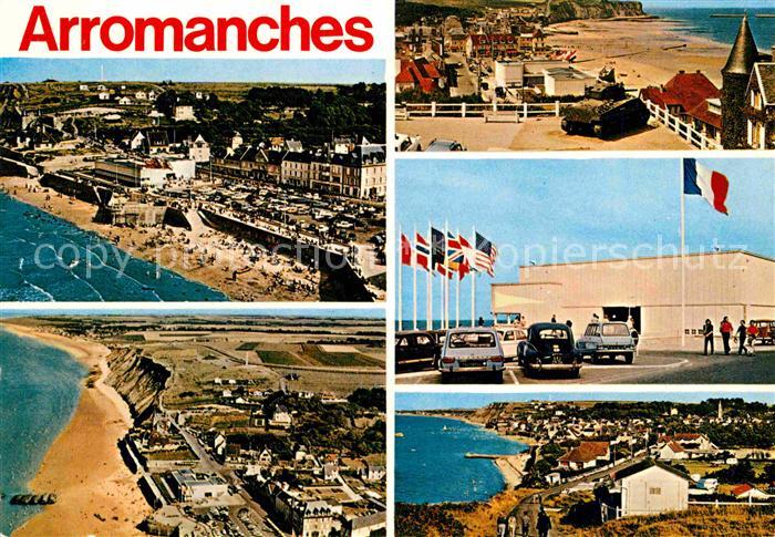 Arromanches-les-Bains Fliegeraufnahme Strandpartien