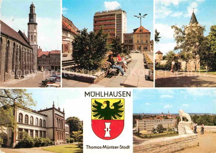 Muehlhausen Thueringen Barfuesser Klosterkirche Wilh Pieck Platz Rabenturm Heima