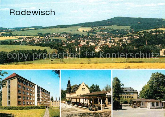 Rodewisch Panorama Internat der Fachschule fuer oekonomie Schlossinsel Krankenah