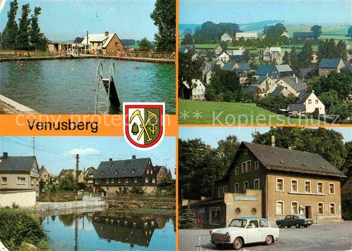 Venusberg Zschopau Freibad Teilansichten Gasthaus Zur Spinne