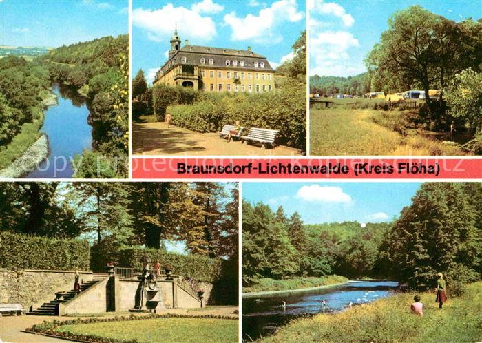 Braunsdorf Lichtenwalde Zschopautalblick Schloss Lichtenwalde Campingplatz Im Sc