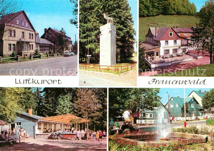 Frauenwald Thueringen FDGB Erholungsheim Raymonde Dien Monument Gaststaette Frau