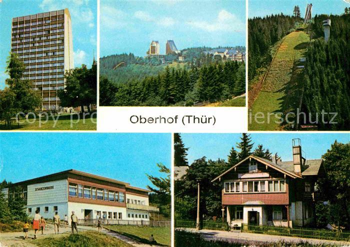 Oberhof Thueringen FDGB Erholungsheim Rennsteig Interhotel Panorama Schanze am R