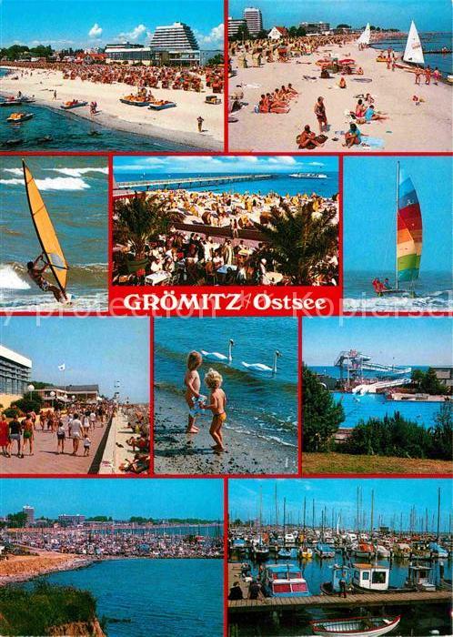 Groemitz Ostseebad Strandpartien Hafen Windsurfen Teilansichten