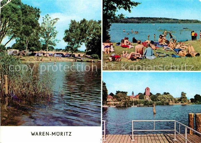 Waren Mueritz Zeltplatz Kamerun Badestrand Ecktannen Kietz-Bruecke
