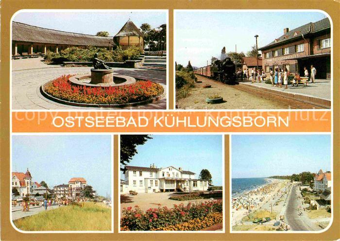 Kuehlungsborn Ostseebad Konzertgarten Bahnhof mit Molli Strandpromenade Ostsee H