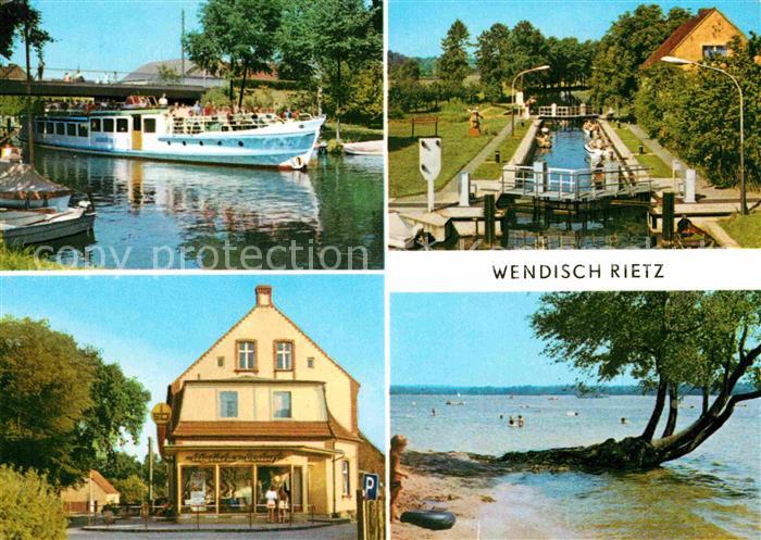 Wendisch Rietz Am Scharmuetzelsee Fahrgastschiff Schleuse Gaststaette Strand