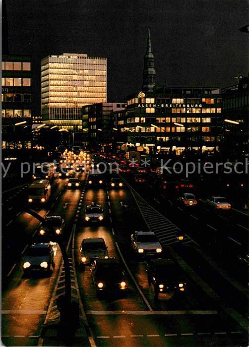 HAMBURG  CITY Abend auf der Ost West Strasse