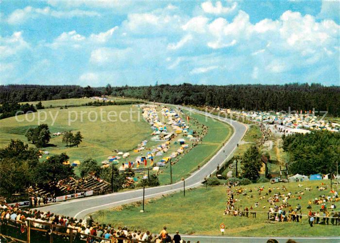 Hohenstein-Ernstthal Sachsenring Blick von den Haupttribuenen zum Queckenberg