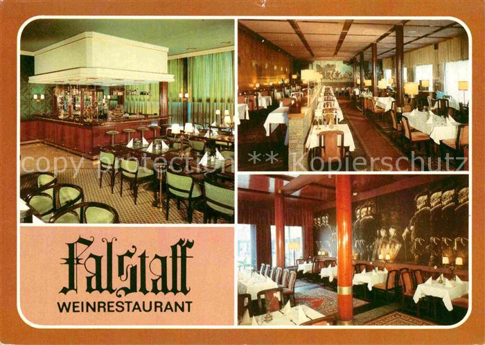LEIPZIG Sachsen HO Wenrestaurant Falstaff Gastraeume Bar