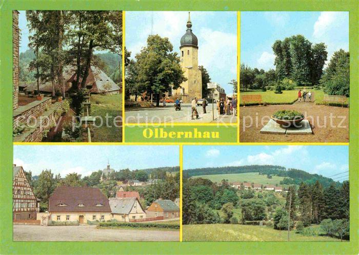 Olbernhau Erzgebirge Althammer Saigerhuette Gruenthal Thaelmann Platz Kirche Sta