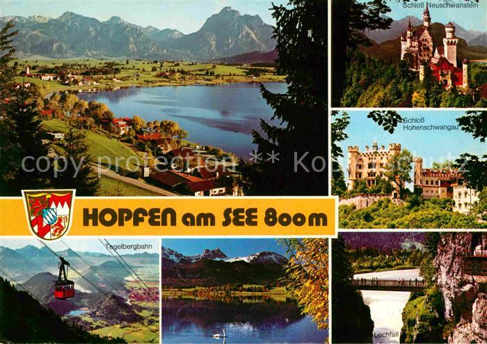 Hopfen See Panorama Schloss Neuschwanstein und Hohenschwangau Tegelbergbahn Lech