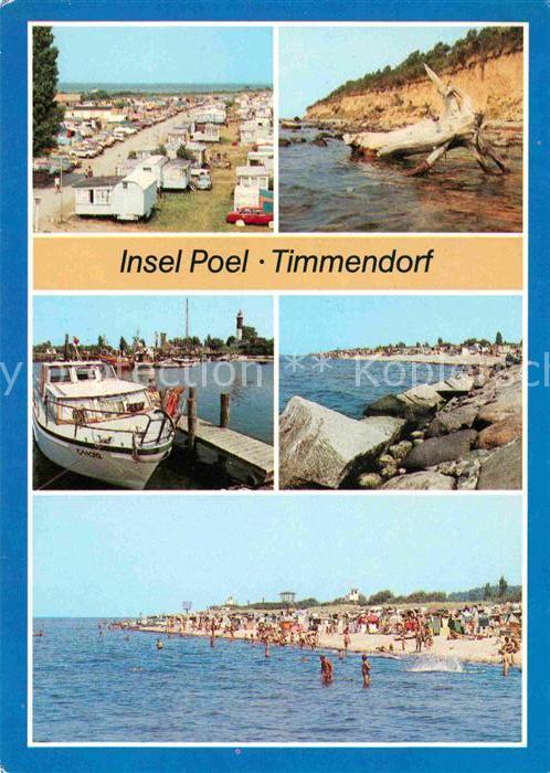 Insel Poel Timmendorf Campingplatz Steilkueste Lotsenhafen und Leuchtturm Mole S